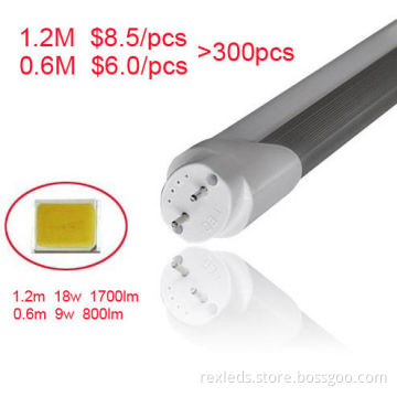 High Efficiency 18w 1750lm 4 Feet T8 Led Tube Energy Efficient Tube Light